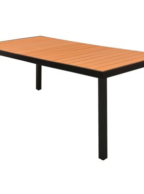 VidaXL Tuintafel 185x90x74 cm aluminium en HKC bruin