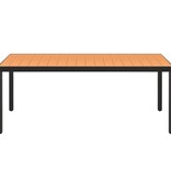 VidaXL Tuintafel 185x90x74 cm aluminium en HKC bruin