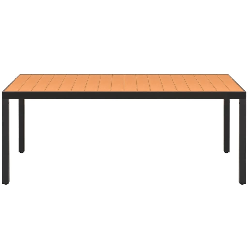 VidaXL Tuintafel 185x90x74 cm aluminium en HKC bruin