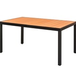 VidaXL Tuintafel 150x90x74 cm aluminium en HKC bruin
