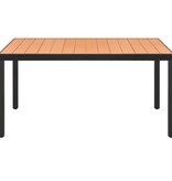 VidaXL Tuintafel 150x90x74 cm aluminium en HKC bruin