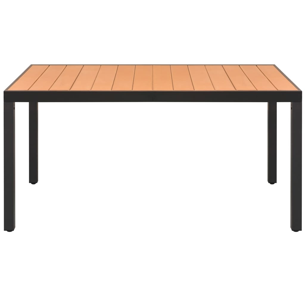 VidaXL Tuintafel 150x90x74 cm aluminium en HKC bruin