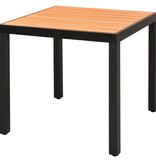 VidaXL Tuintafel 80x80x74 cm aluminium en HKC bruin