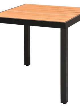 VidaXL Tuintafel 80x80x74 cm aluminium en HKC bruin
