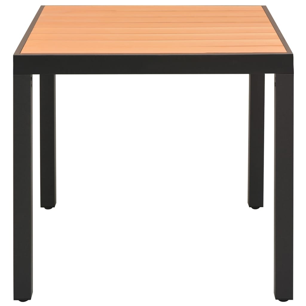 VidaXL Tuintafel 80x80x74 cm aluminium en HKC bruin