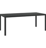 VidaXL Tuintafel 185x90x74 cm aluminium en HKC zwart
