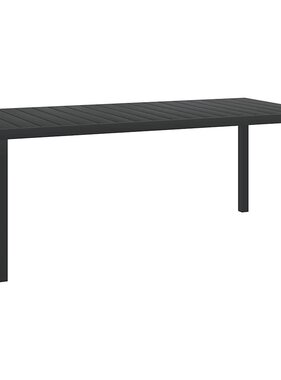 VidaXL Tuintafel 185x90x74 cm aluminium en HKC zwart