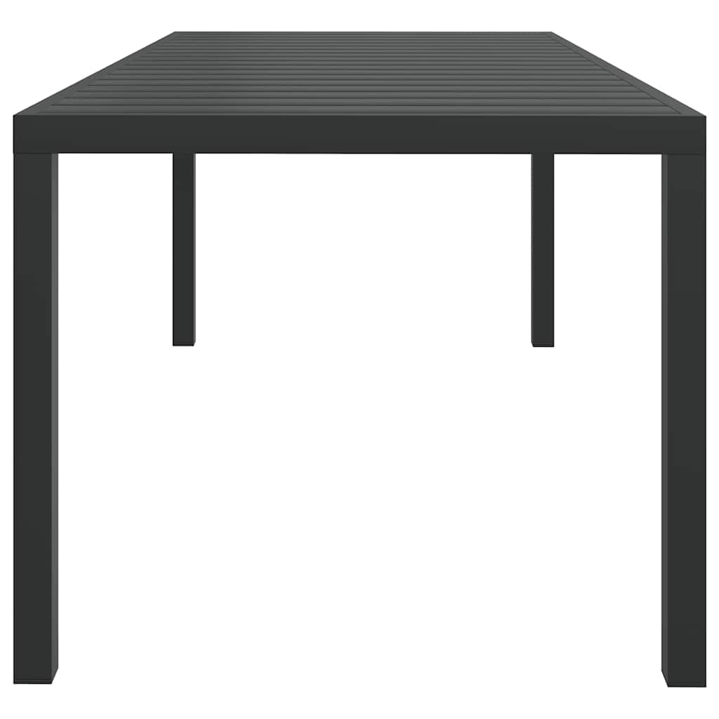 VidaXL Tuintafel 185x90x74 cm aluminium en HKC zwart