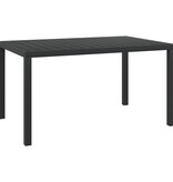 VidaXL Tuintafel 150x90x74 cm aluminium en HKC zwart