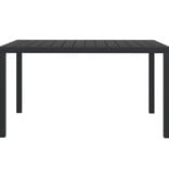 VidaXL Tuintafel 150x90x74 cm aluminium en HKC zwart