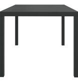 VidaXL Tuintafel 150x90x74 cm aluminium en HKC zwart
