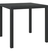 VidaXL Tuintafel 80x80x74 cm aluminium en HKC zwart