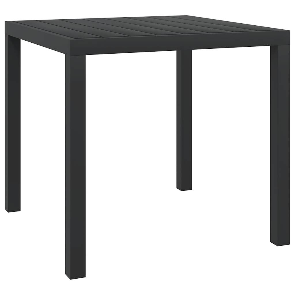 VidaXL Tuintafel 80x80x74 cm aluminium en HKC zwart