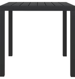 VidaXL Tuintafel 80x80x74 cm aluminium en HKC zwart