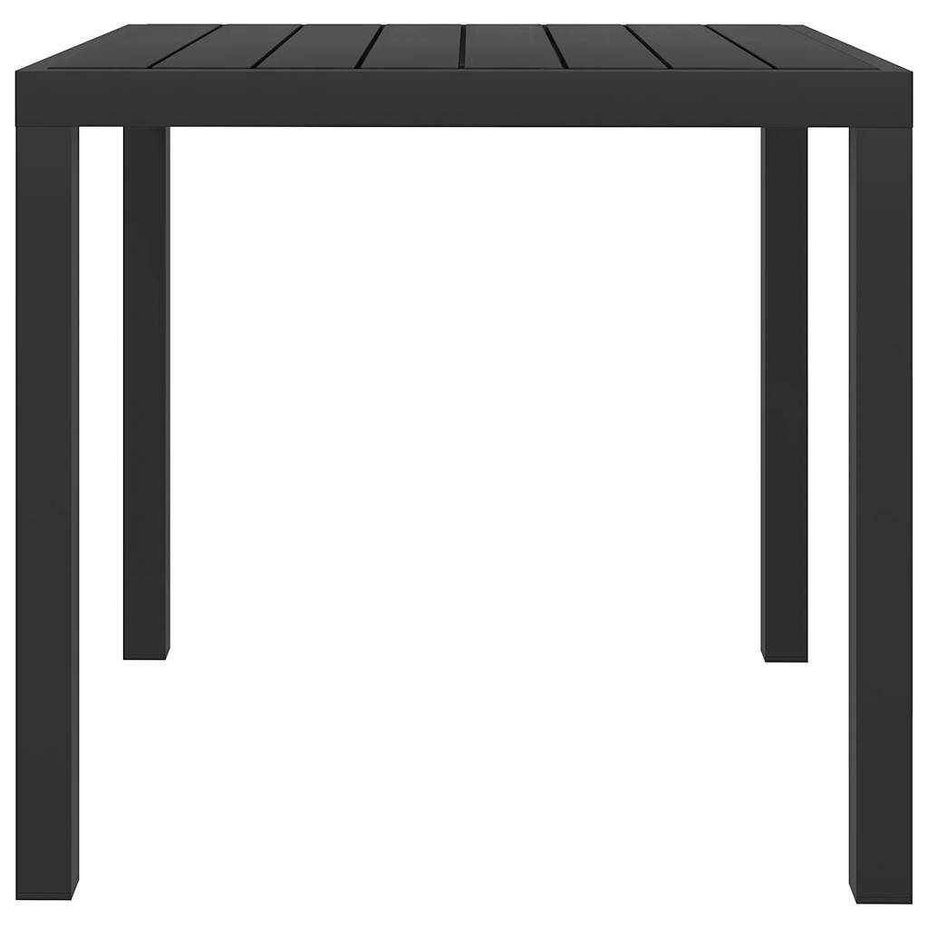 VidaXL Tuintafel 80x80x74 cm aluminium en HKC zwart