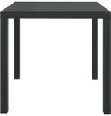 VidaXL Tuintafel 80x80x74 cm aluminium en HKC zwart