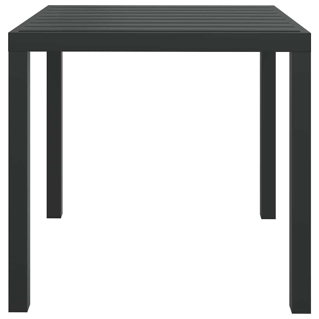 VidaXL Tuintafel 80x80x74 cm aluminium en HKC zwart