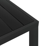 VidaXL Tuintafel 80x80x74 cm aluminium en HKC zwart