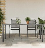 VidaXL Tuintafel 190x90x74 cm aluminium en glas zwart