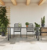 VidaXL Tuintafel 190x90x74 cm aluminium en glas zwart