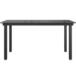 VidaXL Tuintafel 150x90x74 cm aluminium en glas zwart