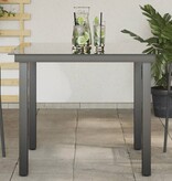 VidaXL Tuintafel 80x80x74 cm aluminium en glas zwart