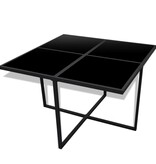 VidaXL 9-delige Tuinset met kussens poly rattan zwart