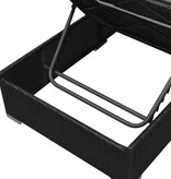 VidaXL 3-delige Loungeset met kussens poly rattan zwart