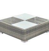 VidaXL 6-delige Loungeset met kussens poly rattan grijs