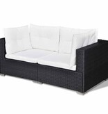 VidaXL 6-delige Loungeset met kussens poly rattan zwart