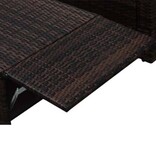 VidaXL 2-delige Loungeset met kussens poly rattan bruin