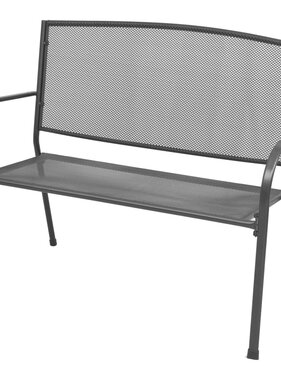 VidaXL Tuinbank 108 cm staal en mesh antraciet