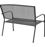 VidaXL Tuinbank 108 cm staal en mesh antraciet