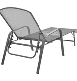 VidaXL Ligbedden 2 st met tafel staal antraciet