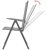 VidaXL Tuinstoelen stapelbaar 2 st staal grijs