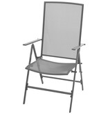 VidaXL Tuinstoelen stapelbaar 2 st staal grijs