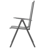 VidaXL Tuinstoelen stapelbaar 2 st staal grijs