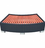 VidaXL Spatrap 92x45x25 cm poly rattan zwart