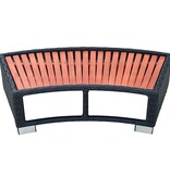 VidaXL Spatrap 92x45x25 cm poly rattan zwart