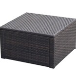 VidaXL Voetenbank/poef bruin 53x53x30 cm poly rattan