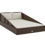 VidaXL Tuinbed 110x200 cm poly rattan bruin