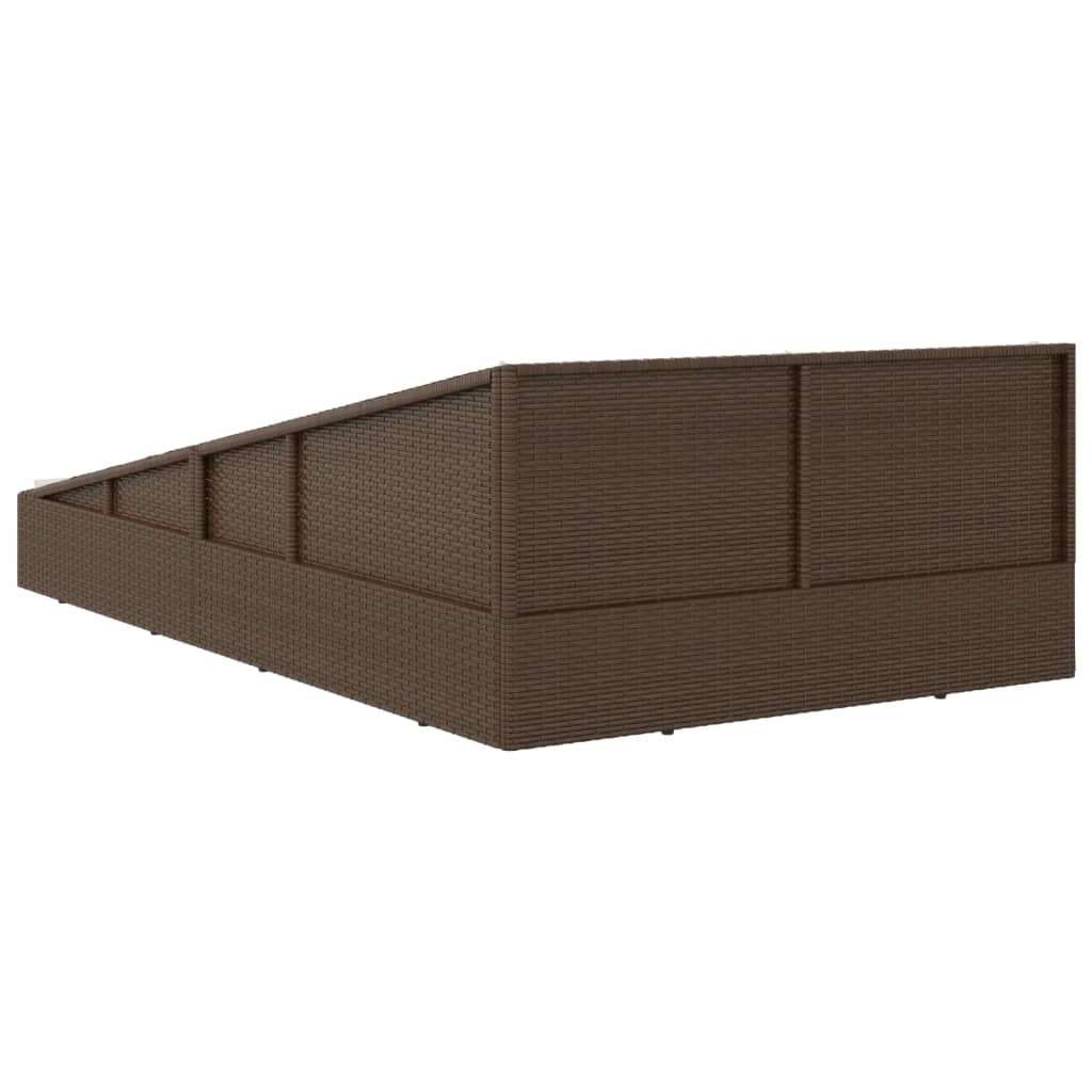 VidaXL Tuinbed 110x200 cm poly rattan bruin