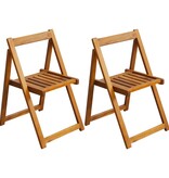 VidaXL Tuinstoelen inklapbaar 2 st massief acaciahout