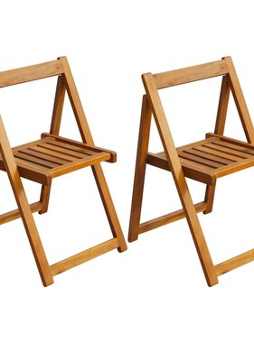 VidaXL Tuinstoelen inklapbaar 2 st massief acaciahout