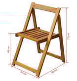VidaXL Tuinstoelen inklapbaar 2 st massief acaciahout