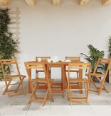 VidaXL Tuintafel 130x90x72 cm massief acaciahout