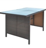 VidaXL 6-delige Tuinset met kussens poly rattan bruin