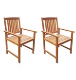 VidaXL Tuinstoelen 2 st massief acaciahout bruin