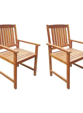 VidaXL Tuinstoelen 2 st massief acaciahout bruin