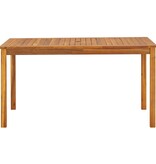 VidaXL Tuintafel 140x80x74 cm massief acaciahout